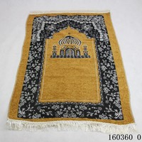 Tapis de prière de voyage islamique en gros 100% polyester couverture tissée portable motif de festival pour le culte de pèlerinage musulman
