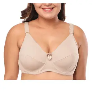 36-50 Big Plus Size Bra Full Cup B/C Cotton Lace Non-Wired