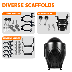 Tùy chỉnh 3 inch bi LED Đèn sương mù ống kính máy chiếu 3 màu LED HI thấp chùm LED Laser Sương Mù Ánh sáng máy chiếu Xe LED Đèn sương mù - Product Image 4