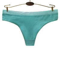 Culotte string en coton doux de couleur unie, respirante et confortable, lingerie féminine taille basse