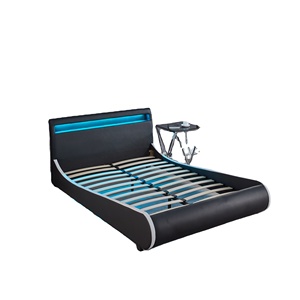 <span class=keywords><strong>Lit</strong></span> double moderne <span class=keywords><strong>high</strong></span>-<span class=keywords><strong>tech</strong></span> Tête de <span class=keywords><strong>lit</strong></span> design avec lumière LED <span class=keywords><strong>Lit</strong></span> design avec cadre de <span class=keywords><strong>lit</strong></span> en cuir synthétique PU - Product Image 2