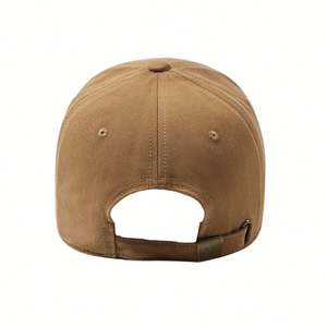 Casquette de baseball rétro kaki de haute qualité à 6 panneaux pour adultes, conçue avec broderie à la main et impression en relief pour hommes et femmes - Product Image 5