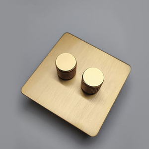 Interrupteurs rotatifs vintage LangYeao Buster and Punch, interrupteur de vitesse de ventilateur, panneau en acier inoxydable, prises électriques domestiques - Product Image 4