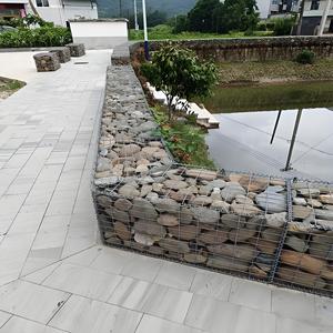 Caisses de gabions hexagonales doubles torsadées soudées décoratives modernes, revêtement en treillis métallique galvanisé à chaud, écologiques, remplis de pierres - Product Image 2