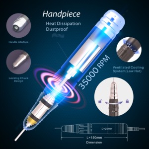 Máquina de Taladro de Uñas Portátil Recargable <span class=keywords><strong>Love</strong></span> <span class=keywords><strong>Crazy</strong></span> DMJ-110 de 35000 rpm para Manicura y Pedicura - Product Image 2