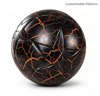 Ballon de football en PU PVC avec logo personnalisé imprimé, cousu à la machine, équipement sportif pour activités et compétitions en plein air