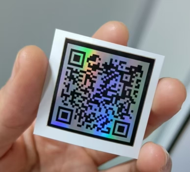 Custom Waterproof Holographic Qr Code Sticker