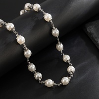 Charmes petite fleur imité perle CCB colliers de perles pour hommes à la mode mâle clavicule chaînes accessoires sur le cou bijoux de mode