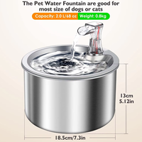 Fontaine à eau automatique pour animaux de compagnie, classique, luxueuse, moderne, solide, portable, élégante, étanche, en acier inoxydable pour chiens