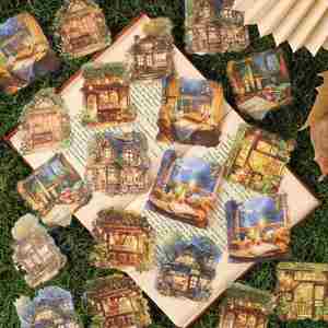 6 autocollants DIY pour fenêtres, matériaux de collage de paysages, série 'Journey Adventure', manuels, impression personnalisée pour usage promotionnel - Product Image 3