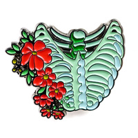 Broches en émail personnalisées en forme de cœur anatomique, broches d'anatomie médicale, broches de neurologie en forme de cœur pour médecins et infirmières, badges à revers, cadeaux pour sacs