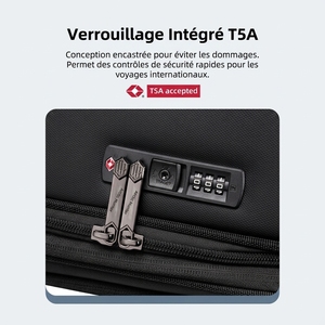 Valise de voyage Arctic Hunter en polyester avec serrure TSA, étanche, légère, 4 roues pivotantes, bagage multifonction - Product Image 5