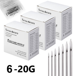 100 pièces d'outils de perçage 12G/13G/14G/15G/16G/18G/20G pour <span class=keywords><strong>nombril</strong></span>, téton, oreille, nez, lèvres, fournitures de tatouage, outil de bijouterie pour <span class=keywords><strong>piercing</strong></span> corporel - Product Image 1