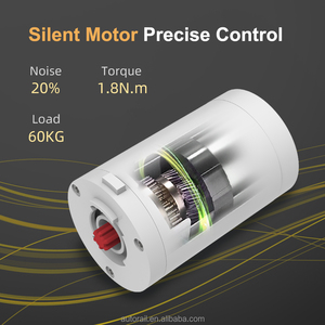 Modern Mini Motorized Curtain Motor <strong>Double</strong> Curtain Track System - Product Image 5