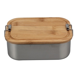 100% Leak-Proof Bento Box with Bamboo Lid, Stainless Steel Lunch Box