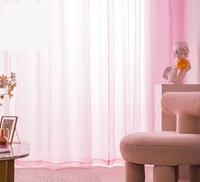 Rideau en mousseline de soie blanc et noir, voile de luxe, tissu en tulle, rideaux transparents pour le salon