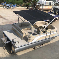 Kapal Pesiar Mewah 21ft 6.4m Berbahan Aluminium Alloy dengan Dek, Rekreasi, Mesin Luar, Garansi 3 Tahun /OEM 2.3m/2.6m P21 200HP