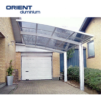Abri de voiture en aluminium à double porte-à-faux Garage en métal Abri de voiture en aluminium Abri de voiture extérieur personnalisé avec polycarbonate