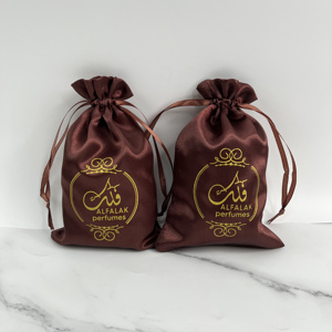 Bolsas de Joyería de Lujo Pequeñas con MOQ Bajo, Bolsas de Regalo Reutilizables de Satén con Cordón y Logotipo Personalizado para Cuidado de la Piel - Product Image 5