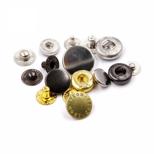 Four Parts 9mm 12 mm 20mm Leather Snap <b>Button</b> Set Flat Metal <b>Button</b> - Product Image 3