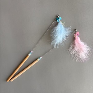 <strong>Cat</strong> Teaser Stick Interactive Funny Feather With Bell Sucker <strong>Cat</strong> Stick Toy Kitten Playing Teaser <strong>Wand</strong> Toys for <strong>Cats</strong> - Product Image 2