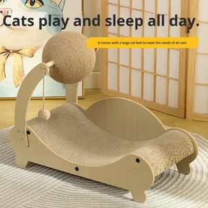 Grattoir à chat en boule de bois durable résistant à l'usure jouet pour chat sans perte auto-divertissement soulagement de l'ennui arbre à chat et grattoir - Product Image 2