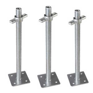 China Galvanized Steel Adjustable <b>Scaffolding</b> Solid and Hollow Threaded <b>Base</b> <b>Plate</b> - Product Image 1