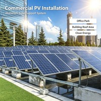 Système de montage solaire H2 Solar en aluminium 6063-T5 anodisé, support de fixation robuste pour panneaux photovoltaïques, pour projets au sol et sur toiture