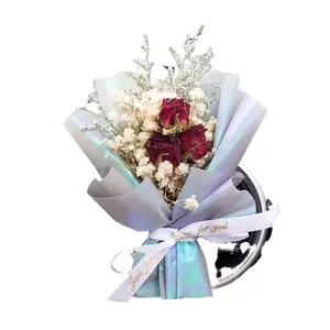 Mini fiore essiccato piccolo Bouquet decorazione auto aria condizionata presa profumo Clip deodorante per auto sfogo Clip