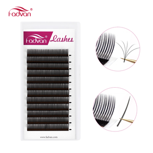 Fadvan Angel Lashes Easy Fan Plateaux d'extension de cils Ventilateurs préfabriqués 5D Floraison Mega Classic Wet Look <span class=keywords><strong>Pointes</strong></span> de ventilateur fermées - Product Image 3