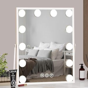 Espejo de tocador iluminado de celebridad de Internet, Bombilla LED de escritorio, espejo de maquillaje cuadrado, espejo de relleno de maquillaje de belleza para el hogar - Product Image 1