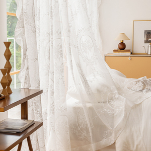 Farfalla francese Iris filato Jacquard pura luce della tenda filtrante velo trasparente tende garza per soggiorno - Product Image 3