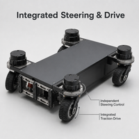 Sasis Robot Omnidirectional Senfar 200kg 4WS 4WD dengan Roda Penggerak Terintegrasi dan Kemampuan Zero Turn untuk AGV AMR