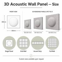 Panneau mural acoustique en feutre PET 3D écologique, insonorisant et décoratif, pour projets muraux d'hôtels, bureaux et restaurants