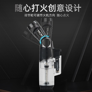 Encendedor recargable de metal curvado JOFI 1 Jet, mini antorcha a prueba de viento de butano para cigarrillos, regalo, vela - Product Image 2