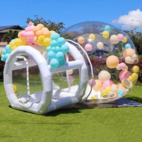 Maison à bulles gonflable transparente en PVC pour l'extérieur 360 °   Tente de glamping pour hôtel de camping