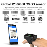 Escáner de Código de Barras Inalámbrico Xincode 1D 2D 2.4G, Mini Escáner de Anillo, Lector de Códigos QR Portátil, Escáner de Bolsillo X-690A