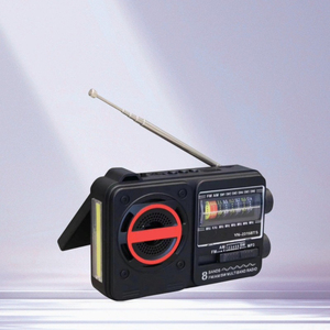Radio solaire multifonctionnelle à manivelle 8 bandes FM AM SW avec lampe torche LED, lecteur MP3 BT TF USB, radio portable pour le camping en plein air - Product Image 5