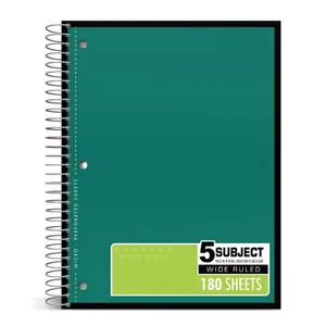 University Notebook for students colorful design 5 subject spiral notebook cheap bulk spiral notebooks for school