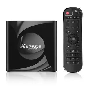 智能电视盒蒸汽wifi 6 RK3528 2.4G/5.8G以太网1000M BT5.0 8k视频安卓13 x88 pro 13电视盒