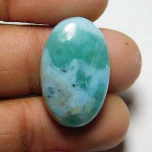 100% Larimar azul Natural forma redonda ambos lados cabujón plano piedra preciosa para la fabricación de joyas piedras de nacimiento Larimar de alta calidad OEM - Product Image 3