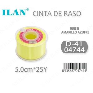 Cinta de Raso Il Satin de 5.0cm x 25Y, Color Amarillo Azufre D-41 - Product Image 1