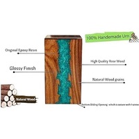 Urna de Madera Maciza de Ébano Ecológica Hecha a Mano, Clásica y de Lujo para Cenizas de Animales, Perros y Gatos, Ataúd de Madera Personalizable para Mascotas