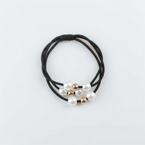 Vendita calda fasce elastiche a coda di cavallo di lusso accessori per lo Styling dei capelli strass raso perla velluto moda di tendenza - Product Image 2