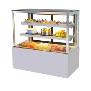 Vitrine Réfrigérée Commerciale Rétro Noire avec Porte Vitrée pour Gâteaux et Aliments Croustillants - Product Image 2