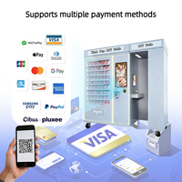 Distributeur automatique de faux ongles avec impression personnalisée, affichage numérique LED en verre trempé pour manucure et nail art, options de paiement multiples
