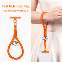 Dragonne de téléphone portable 'Get Rich Soon' Édition Nouvel An, avec système de verrouillage automatique, anti-perte, longueur réglable et personnalisable