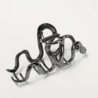 Pince à cheveux gothique en métal pour femme, motif serpent et griffe de requin, style sombre vintage, grande pince pour queue de cheval, vente en gros