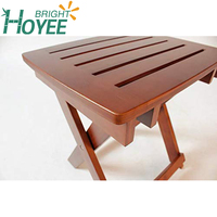 En gros usine direct Naturel Tabouret Pliant Banquette De Douche Entièrement Assemblé Siège De Douche En Teck Pliable siège En Bois