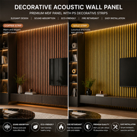 Panneaux muraux acoustiques décoratifs modernes en MDF avec bandes décoratives de luxe en PS